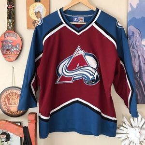 VINTAGE STARTER COLORADO AVALANCHE HOCKEY JERSEY L
